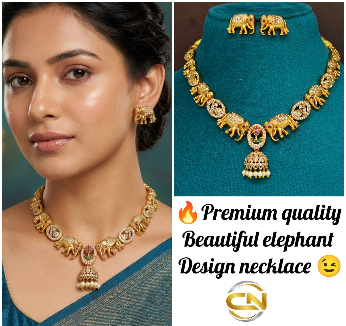 Elephant design necklace&nbsp;